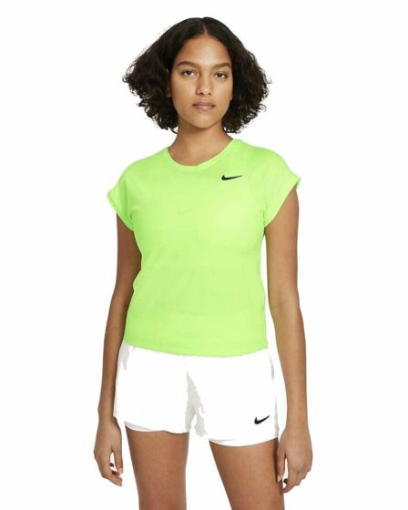 Nike Court Dri-Fit Victory T-shirt Dam Lime Glow / Black