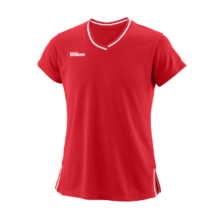 Wilson Team ll V-Neck T-Shirt Girl Red