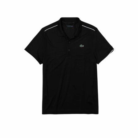 Lacoste-Sport-Breathable-Piqué-Polo-Black-white-Tennis-T-shirt