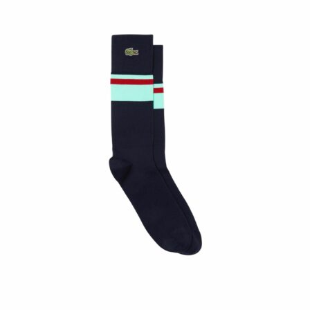 Lacoste-Sport-Compression-Zone-Striped-Socks-Navy-blue-padel-stroemper