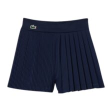 Lacoste Pleated Lined Shorts Women Navy Blue