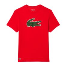Lacoste Ultra-Dry Croc Print T-shirt Red