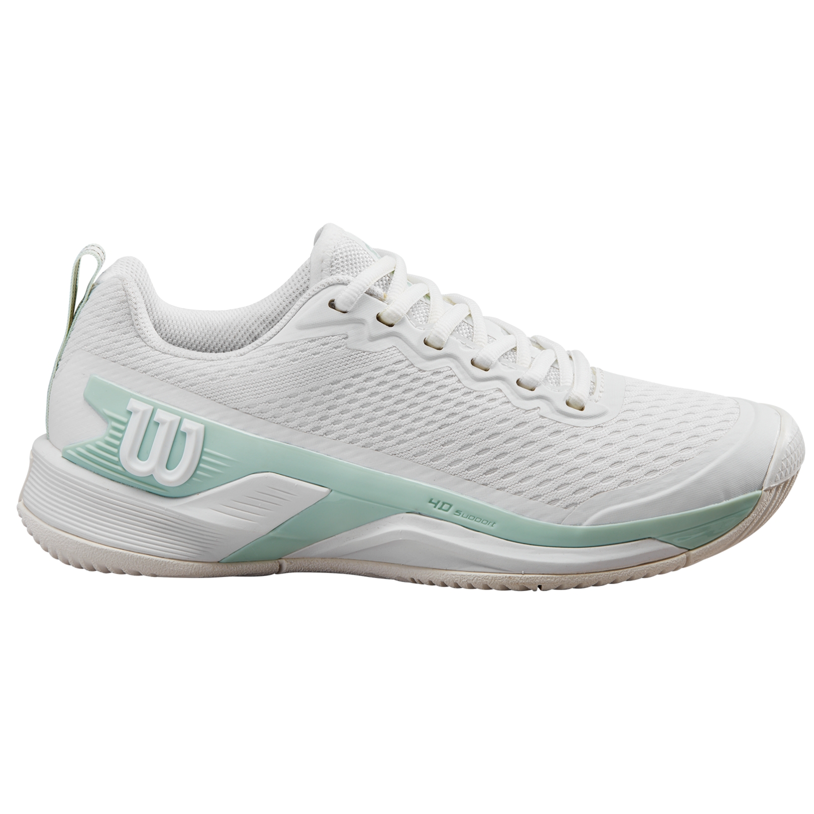 Giày Pickleball Wilson Rush Pro 4.5 OMNI - WRS337120 - Trắng/Xanh Ngọc