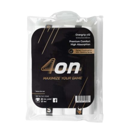 4on Premium Comfort Overgrip 12-Pack White
