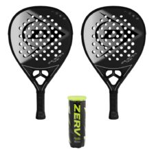 Dunlop Padel Paket (2 x Dunlop Galactica Team + ZERV Padel Master+ 3 st.)