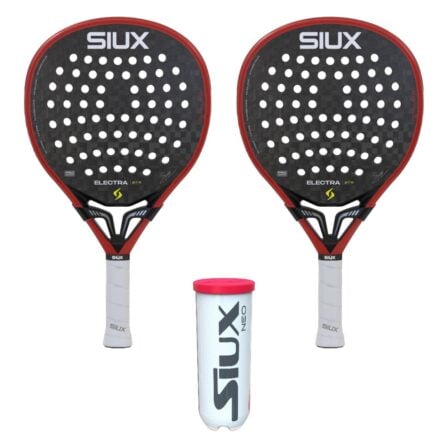 Siux Padel Paket (2 x Siux Electra Pro 2026 Fire Red + Siux Neo 3 st.)